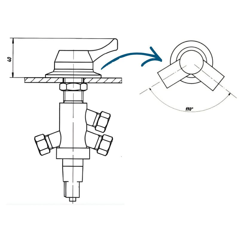 COMET - MISCELATORE DOCCIA (MICROINTERRUTTORE)