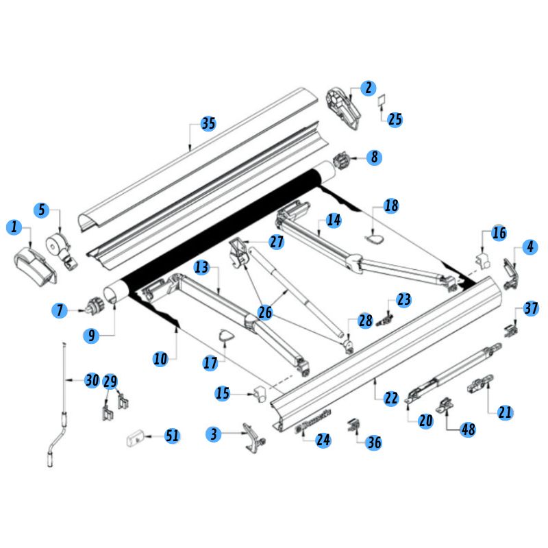 DOMETIC - RICAMBI PERFECTROOF 2000