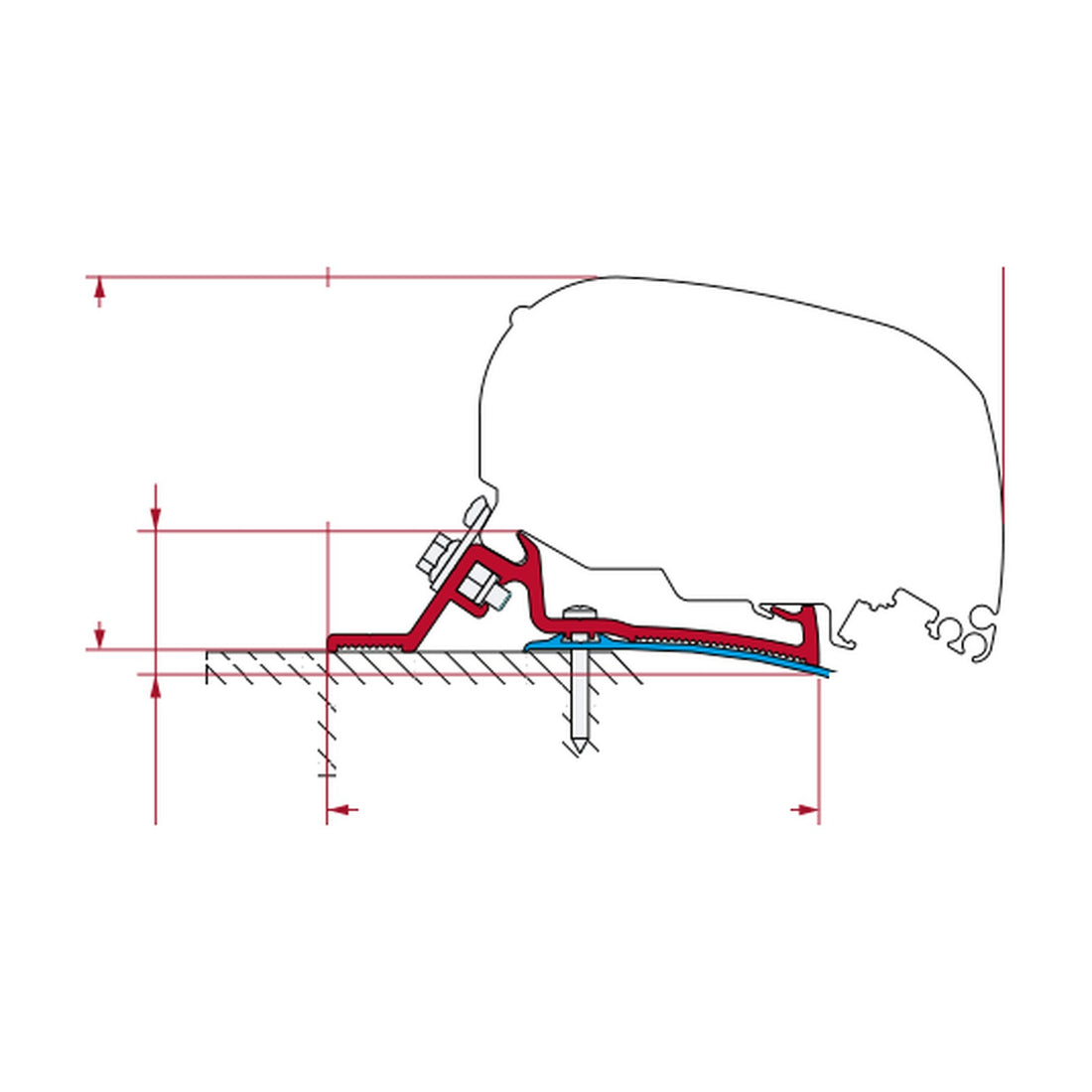 Fiamma Adapter Laika Ecovip Rexosline Kreos, f80: disegno di montaggio