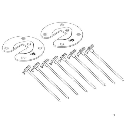 Disegno del Fiamma Kit Awning Plate con piastre e picchetti