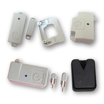Sensori wireless Gemini per allarmi camper: contatto magnetico 7507N, contatto 807, sensore 715W e sensore 330W