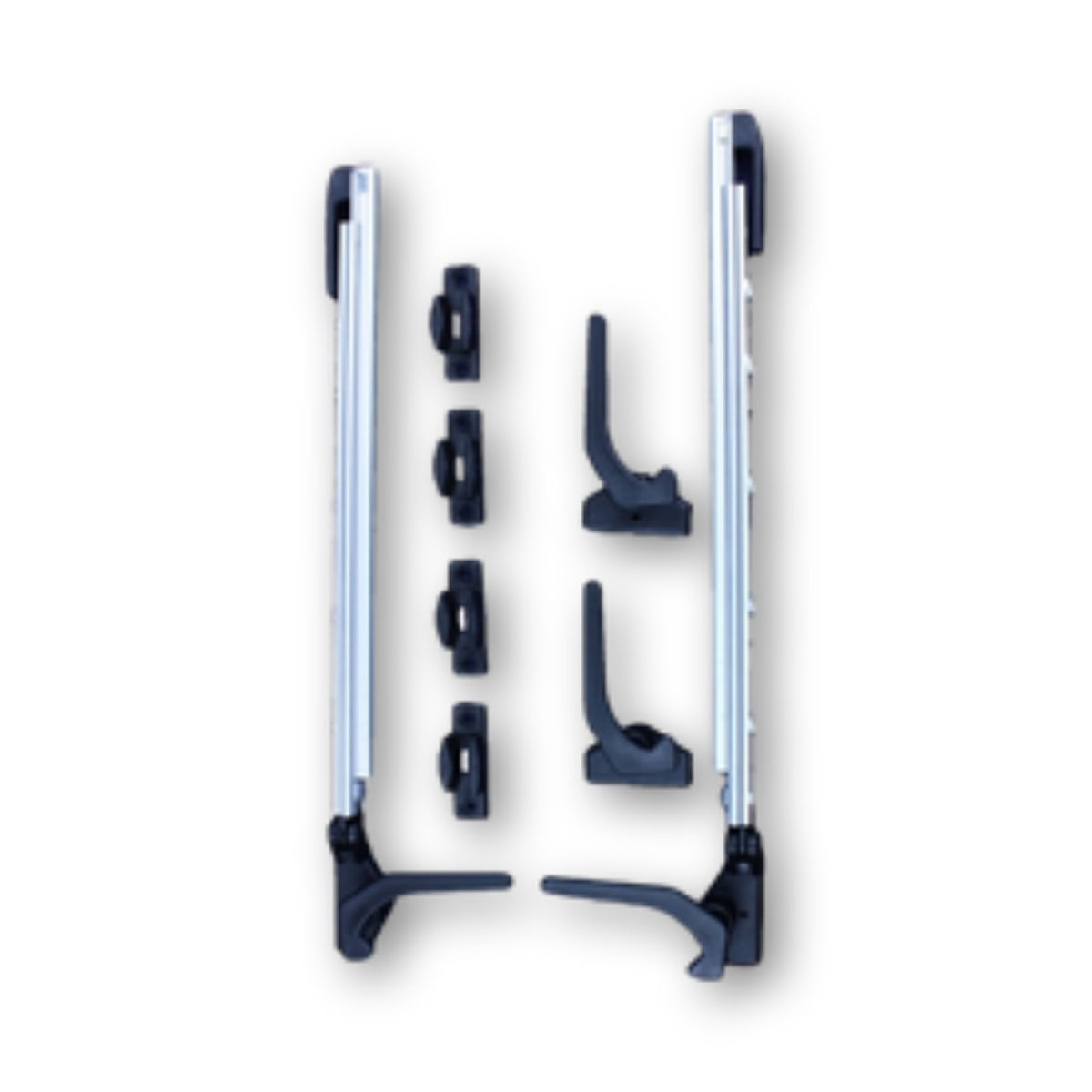 Kit Polyfix con 2 compassi, 2 maniglie e 4 fermi per finestre alte 45-50cm