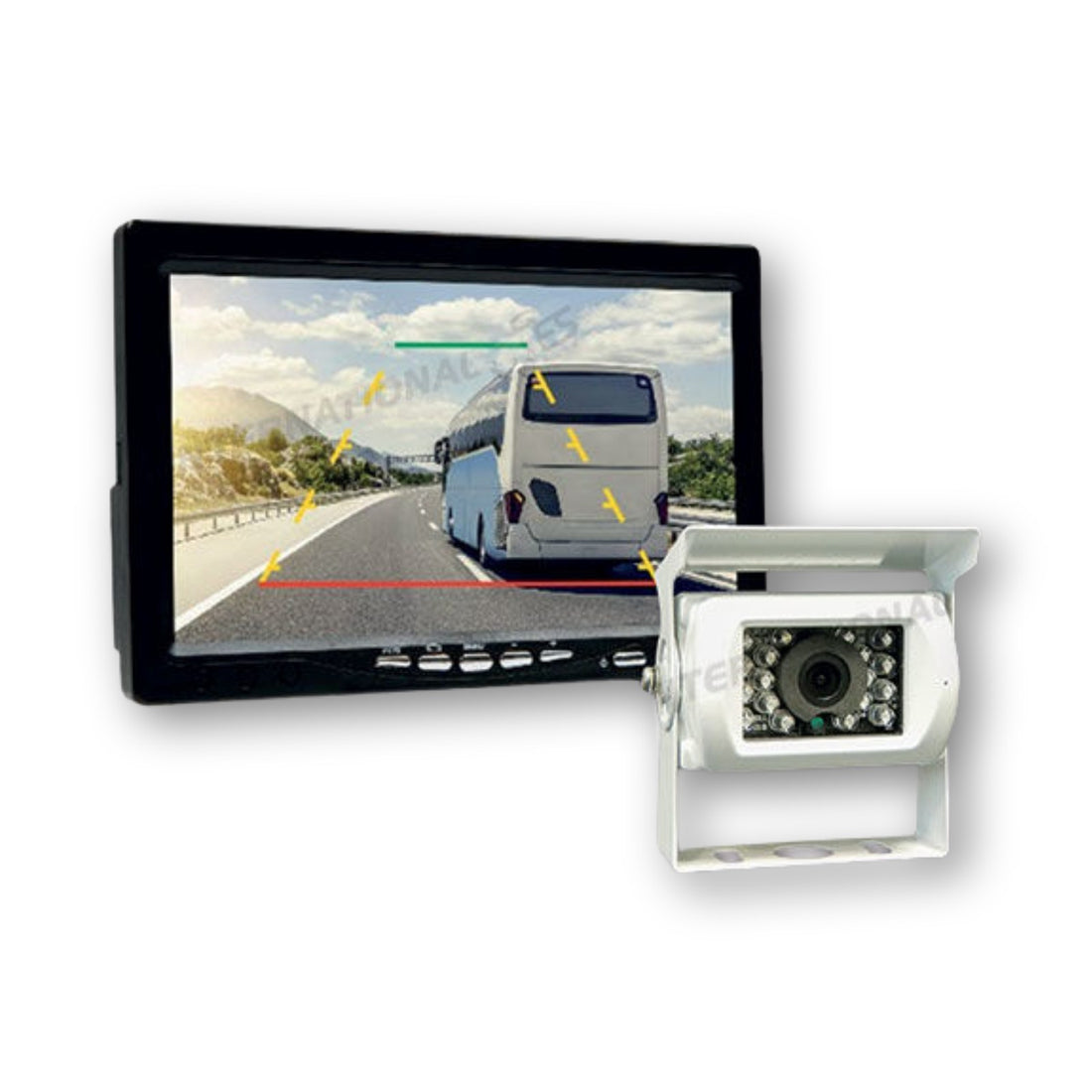 Kit retrocamera con monitor da 7 pollici e telecamera bianca a infrarossi