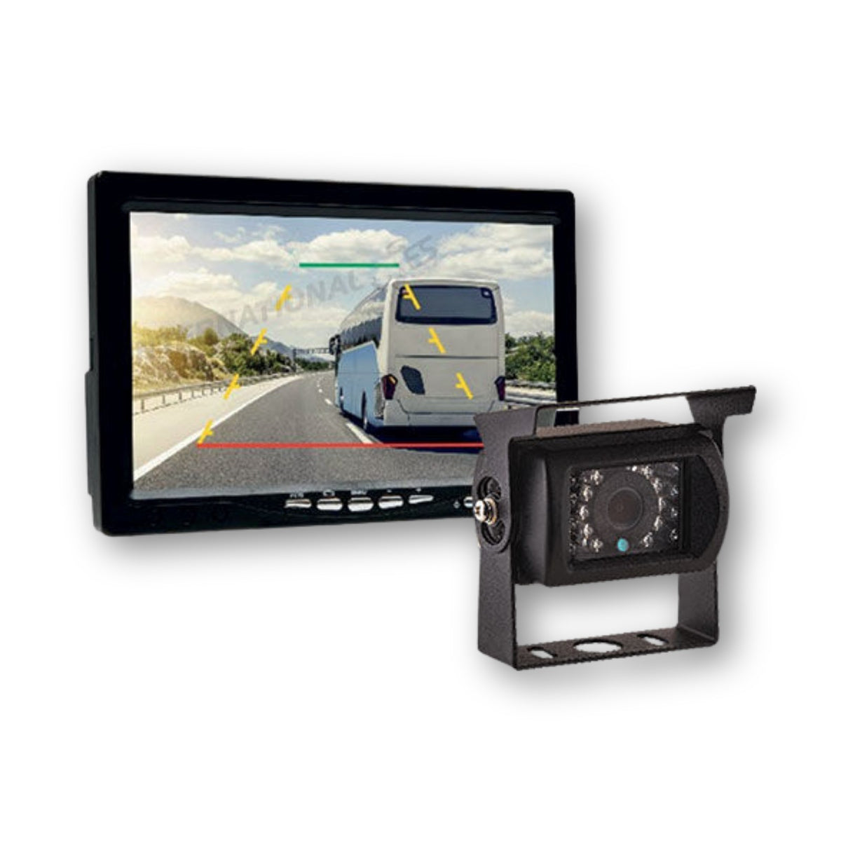Kit retrocamera con monitor da 7 pollici e telecamera nera a infrarossi