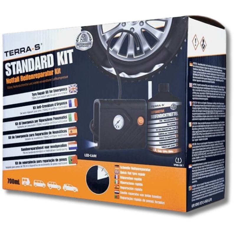 Kit Riparazione Gomme 2 Pezzi | Mastice Per Fori E Crepe | Per Auto, Moto, Bici | Riparazione Rapida E Resistente