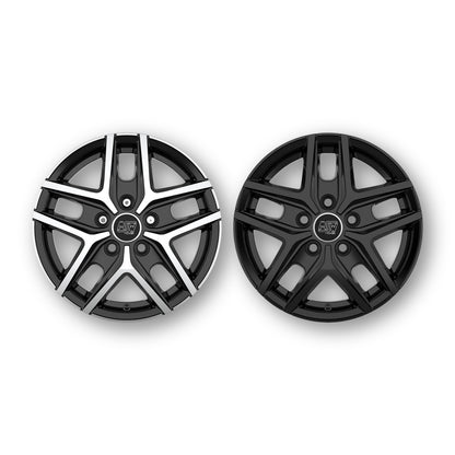 Cerchi in lega MSW 40VAN da 16 pollici nelle finiture Gloss Black Full Polished e Gloss Black