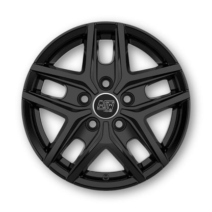 Cerchio in lega MSW 40VAN Gloss Black visto di fronte