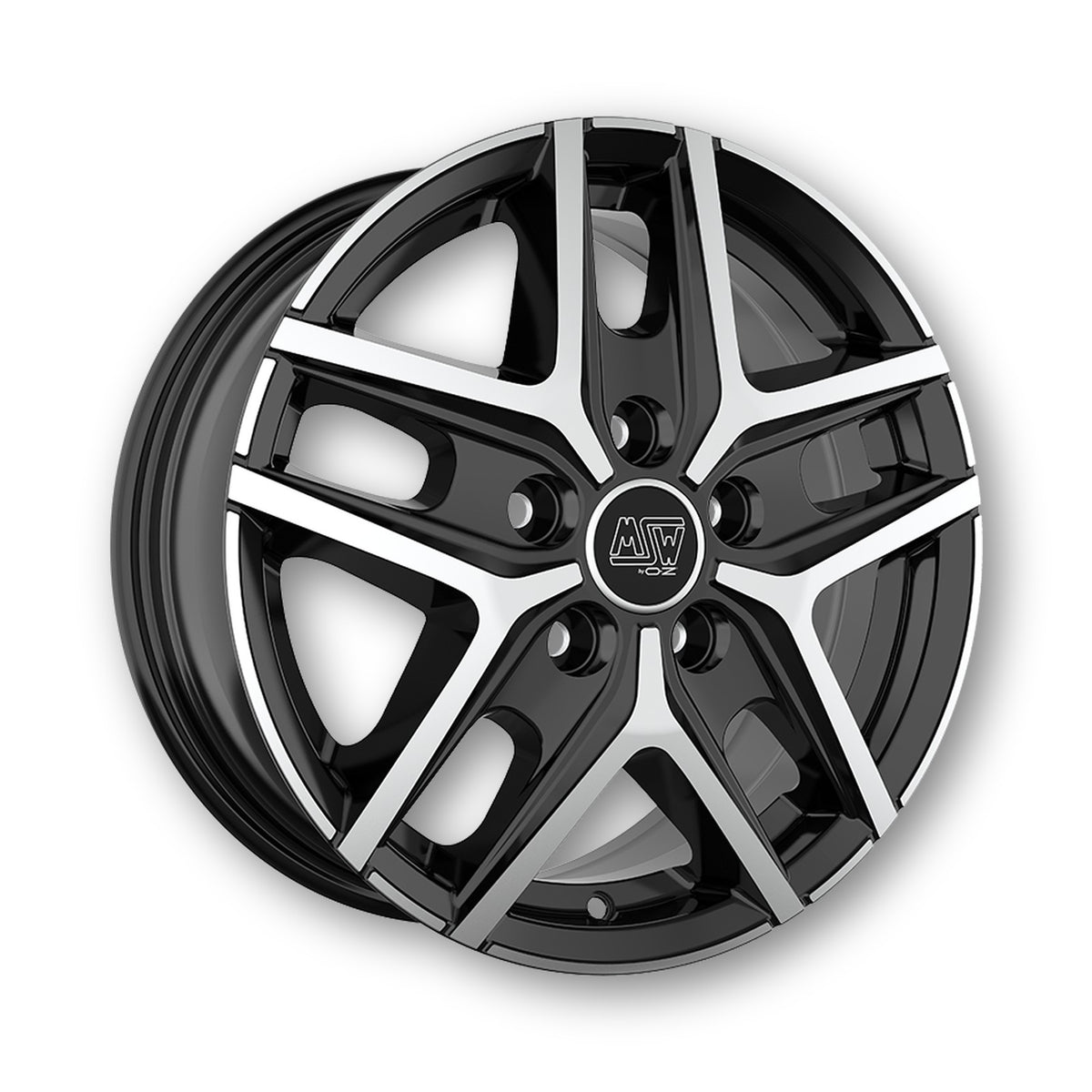 Cerchio in lega MSW 40VAN Gloss Black Full Polished visto di tre quarti
