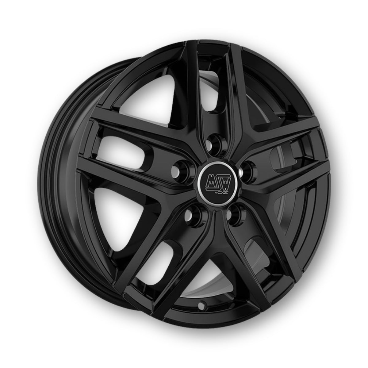 Cerchio in lega MSW 40VAN Gloss Black visto di tre quarti