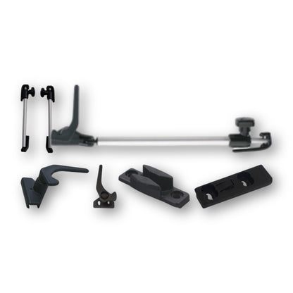 Compassi, maniglie, fermo e adattatore Polyplastic Polyfix per finestre a compasso F20-F40