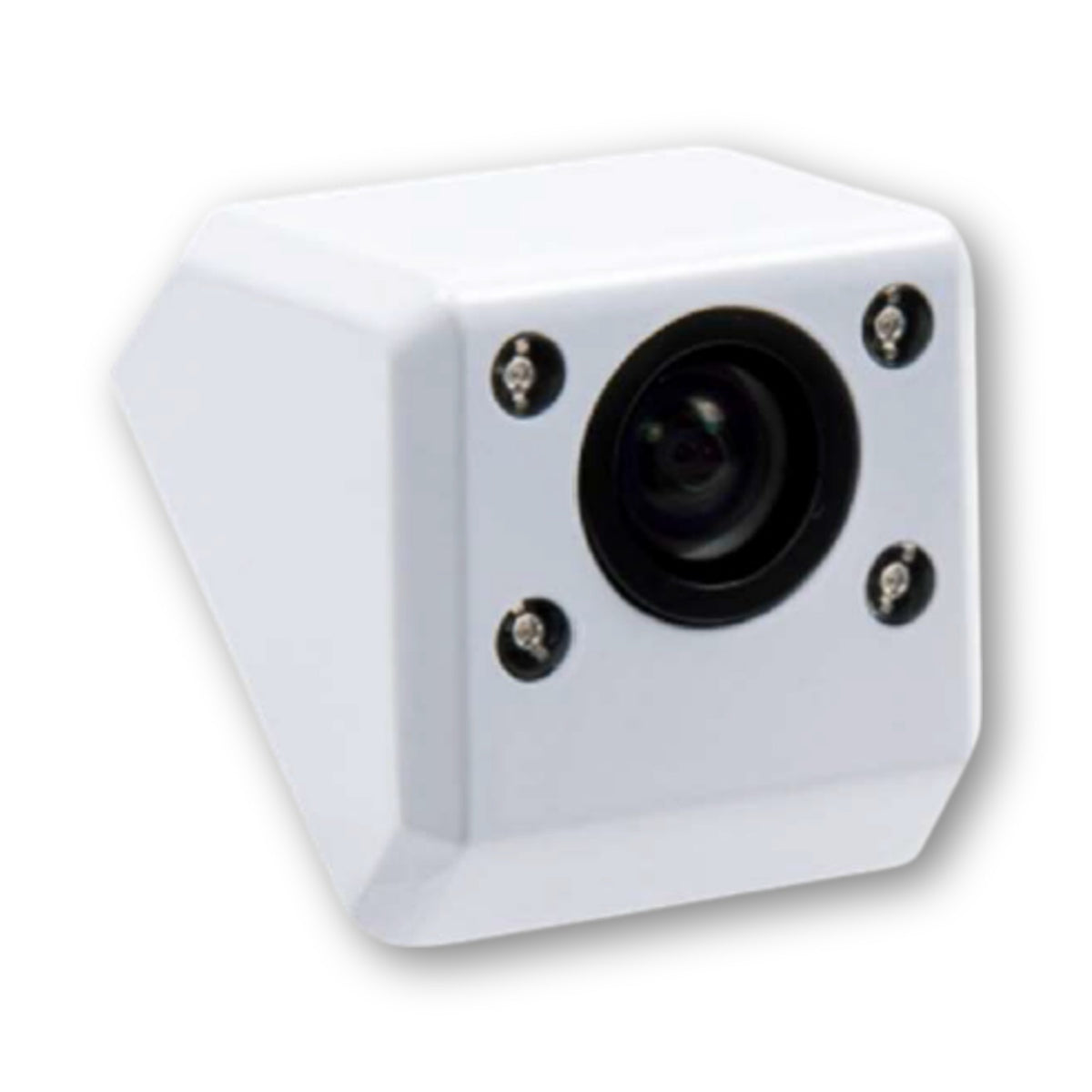 Retrocamera compatta bianca con LED a infrarossi