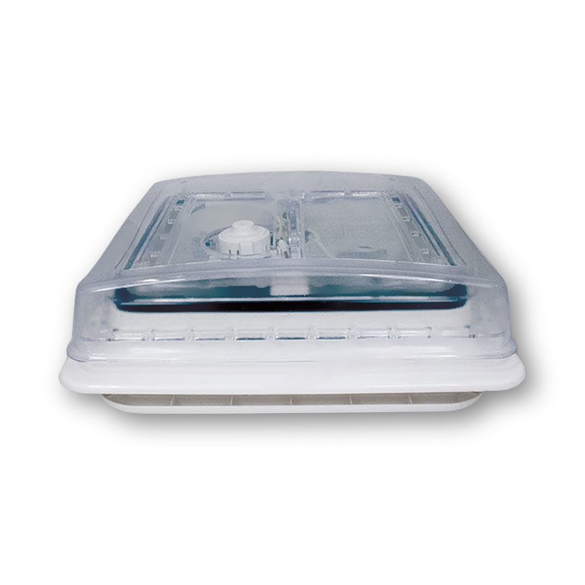 RV Basic ExtraFan 28 con cupola crystal visto di fronte