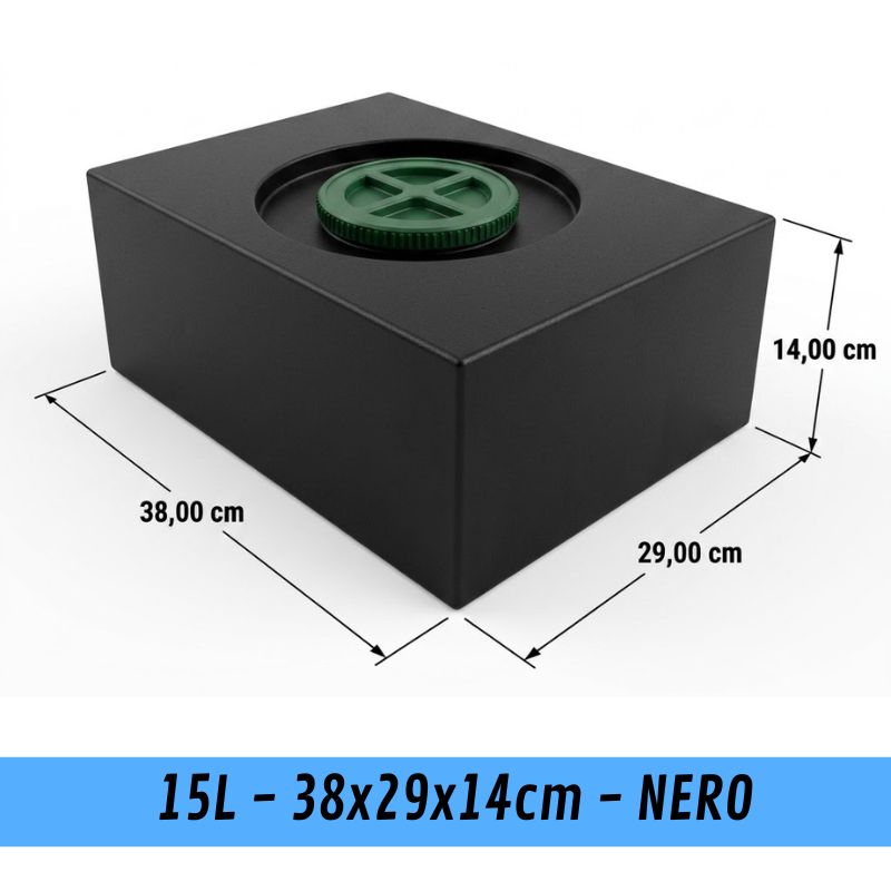 serbatoio 15L - 38x29x14cm - NERO