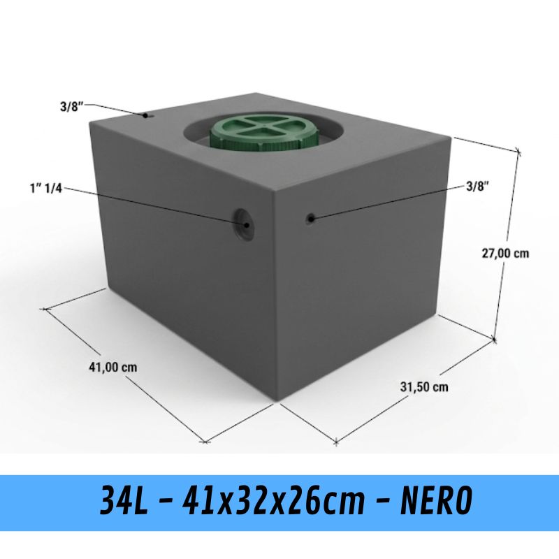 serbatoio 34L - 41x32x26cm - NERO