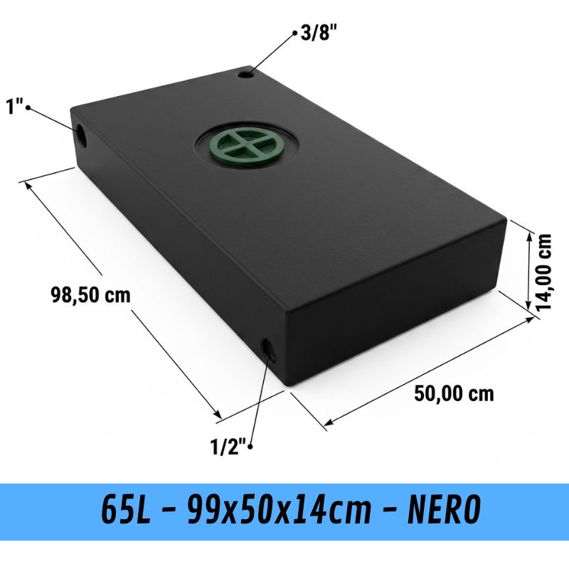 serbatoio 65L  99x50x14cm - NERO