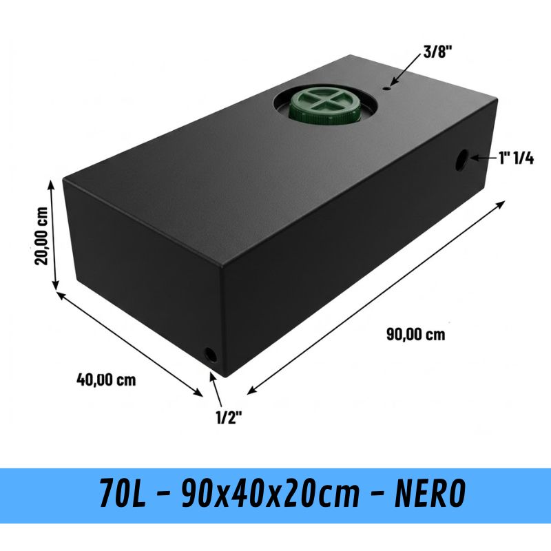 serbatoio 70L - 90x40x20cm - NERO