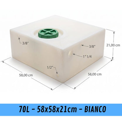 serbatoio 70L 58x58x21cm bianco