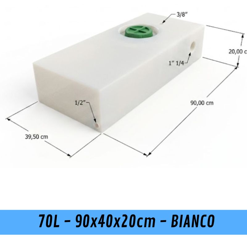 serbatoio 70L 90x40x20cm bianco