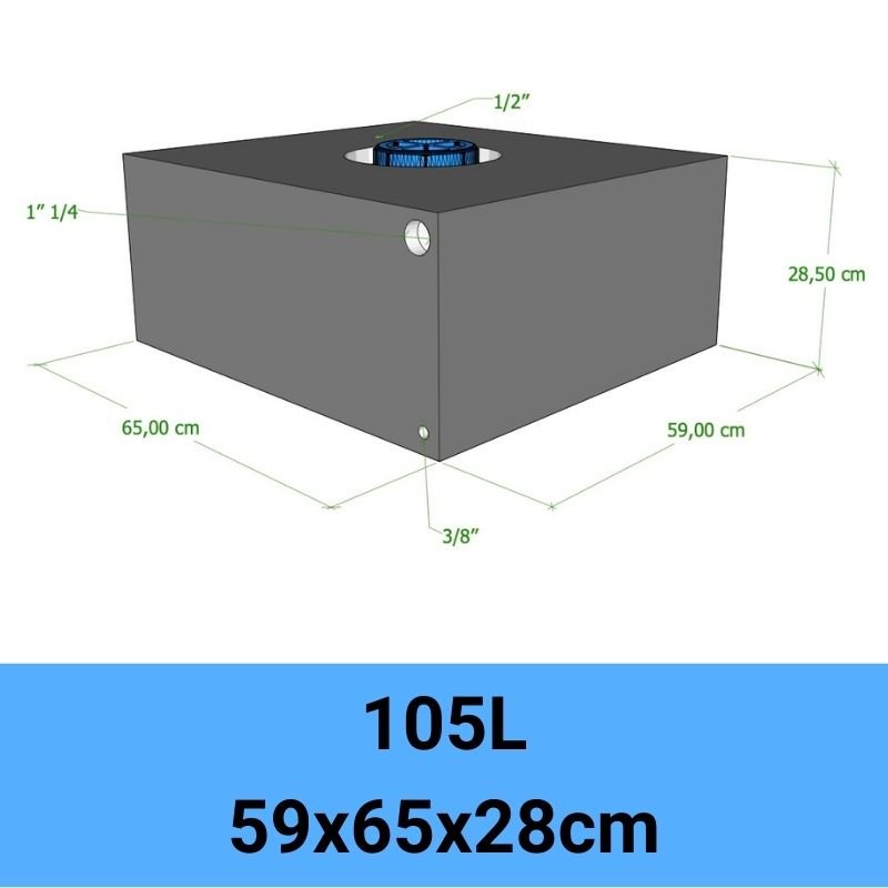 serbatoio acqua camper 105L 59x65x28cm