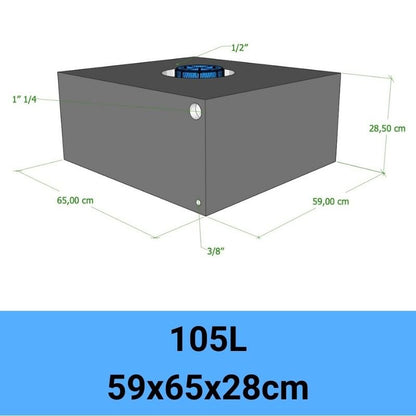 serbatoio acqua camper 105L 59x65x28cm
