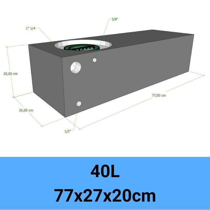 serbatoio acqua camper 40L 77x27x20cm
