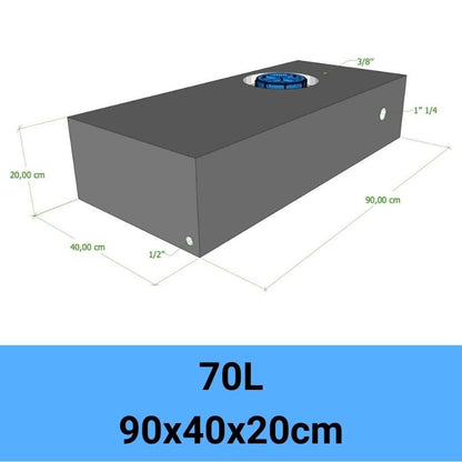 serbatoio acqua camper 70L 90x40x20cm