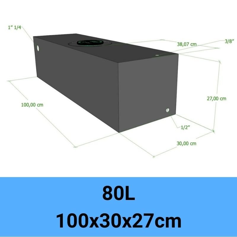 serbatoio acqua camper 80L 100x30x27cm