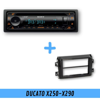 Autoradio Sony MEX-N7300BD con la mascherina per Fiat Ducato X250 e X290