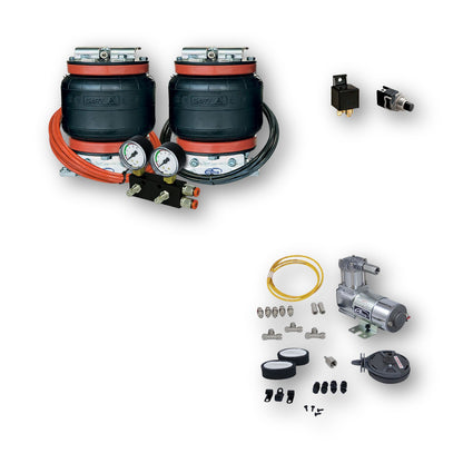 Tecnocaravan Air Comfort, sospensioni per Renault Master a trazione posteriore, kit con compressore 12V, raccordi, relè e pulsante