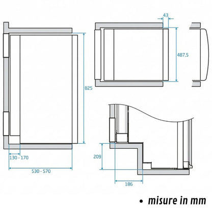 thetford-n4080-disegno tecnico misure in mm