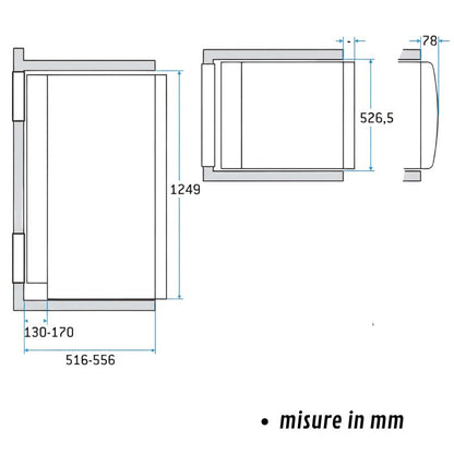 thetford n4150e+ disegno tecnico misure