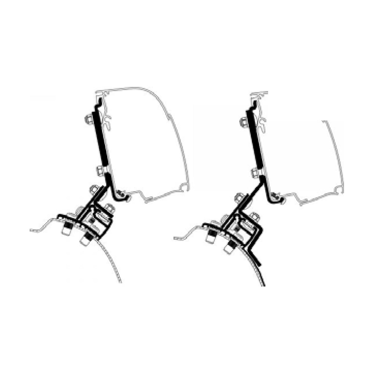 Thule Adattatori minivan PSA e Toyota, tendalino 4200: disegno di montaggio