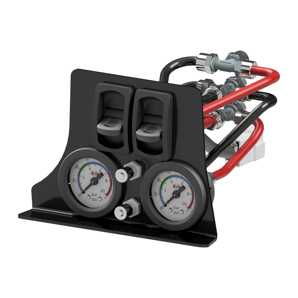 Top Drive System, pannello con manometri e interruttori per Fiat Ducato con freno di stazionamento elettrico