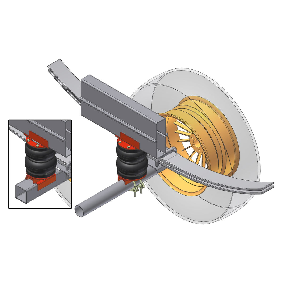Top Drive System sospensioni pneumatiche Ford Transit trazione posteriore ruote singole 1992-2000