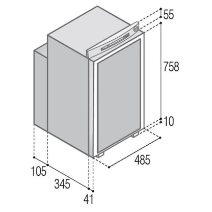 vitrifrigo vtr5075 dg disegno tecnico misure