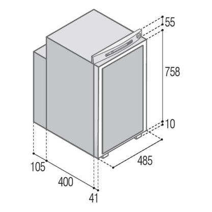 vitrifrigo vtr5090 dg disegno tecnico misure
