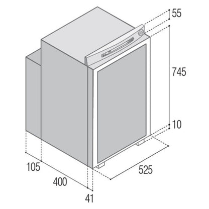 vitrifrigo vtr5105 dg disegno tecnico misure