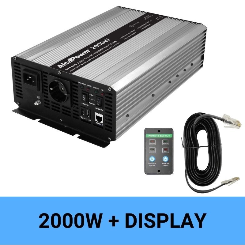 AlcaPower inverter-caricabatterie 2000W con display