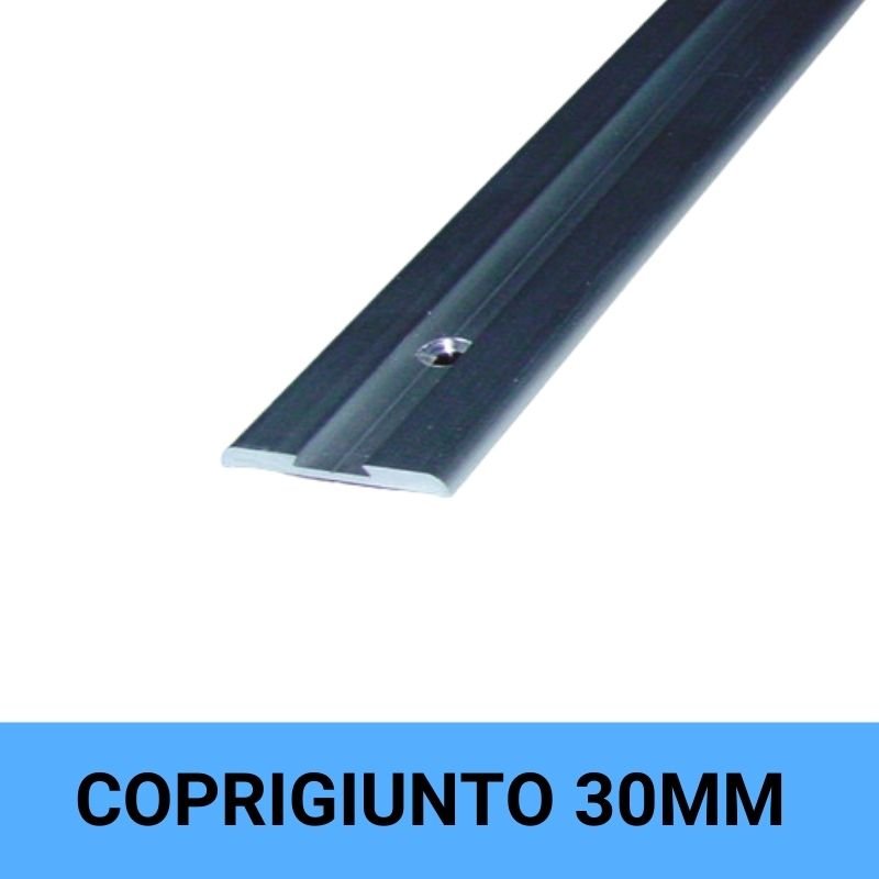 Barra coprigiunto alluminio 30x4mm da 2,4m per camper