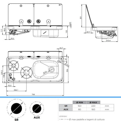 CAN FL1765 disegno tecnico misure