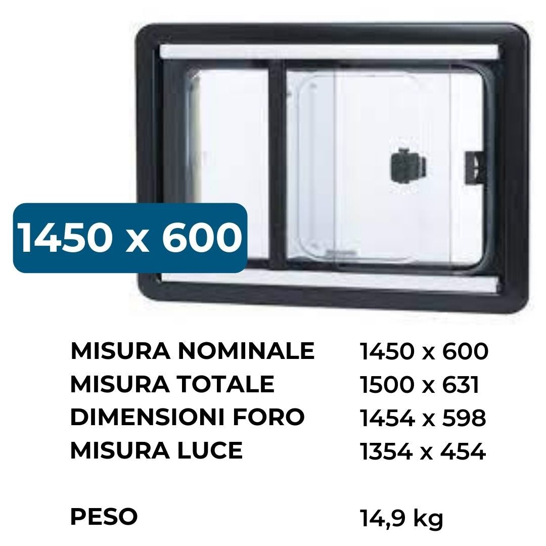 Dometic-Seitz S4 finestra a scorrimento camper 1450 x 600mm