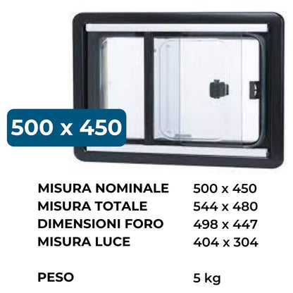 Dometic-Seitz S4 finestra a scorrimento camper 500 x 450mm
