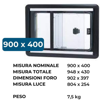 Dometic-Seitz S4 finestra a scorrimento camper 900 x 400mm
