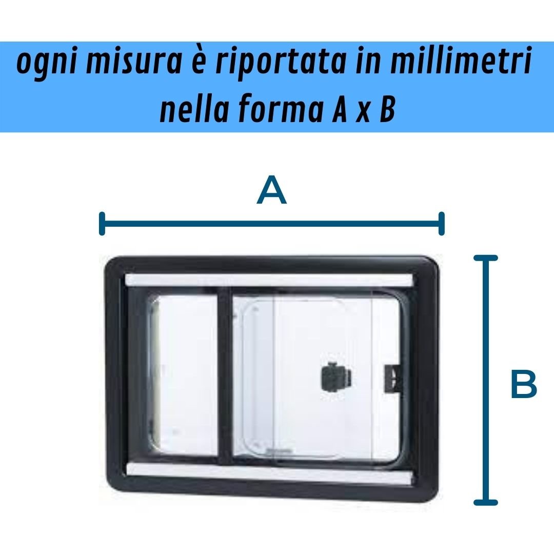 Dometic-Seitz S4 finestre a scorrimento camper indicazione misure