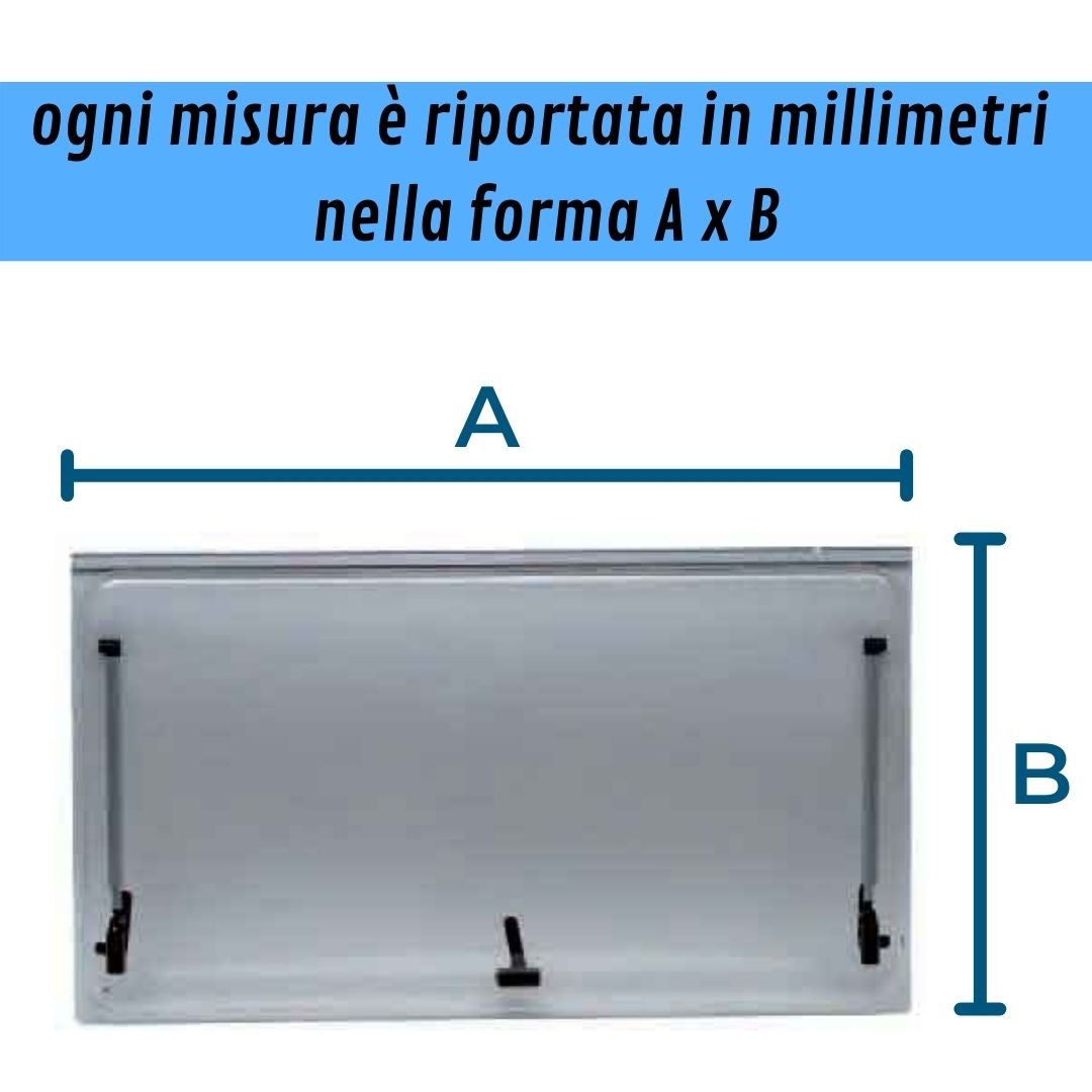 Dometic-Seitz lastra ricambio S4 e S5 misura nominale larghezza x altezza