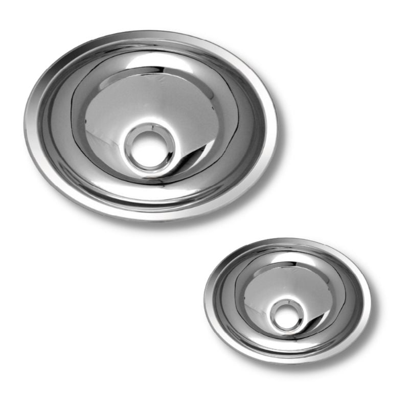 RV Basic lavandini ovali in acciaio inox da incasso