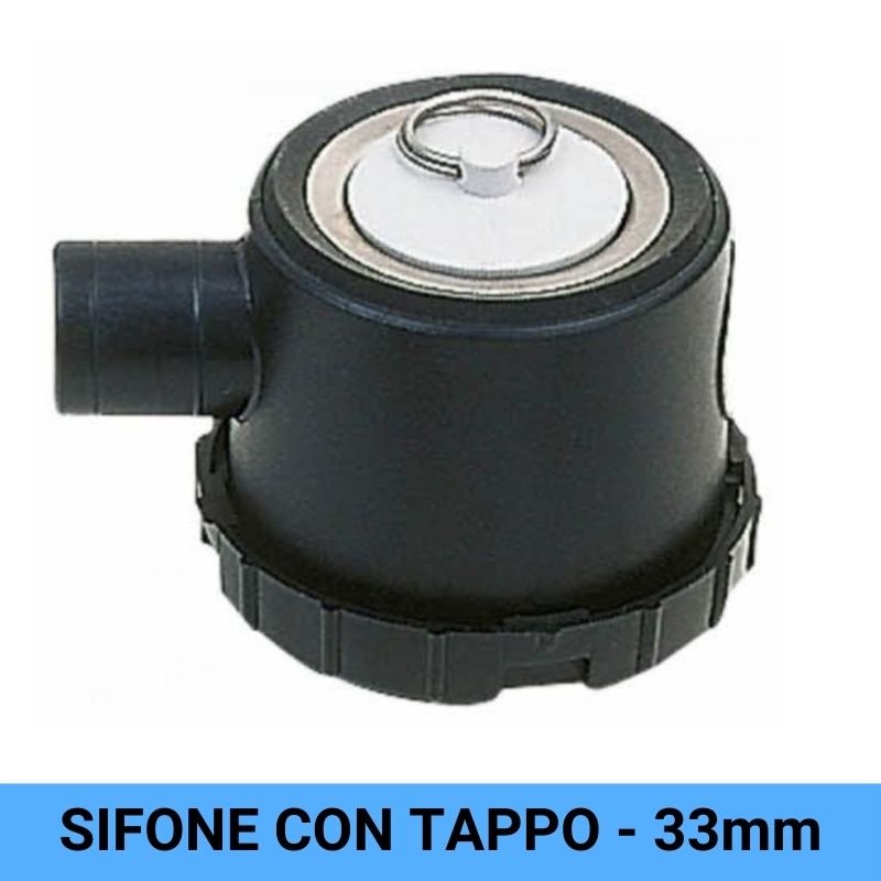 Reich sifone attacco 33mm con tappo 