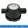 SIFONE CON TAPPO - DOPPIO ATTACCO / 39 mm
