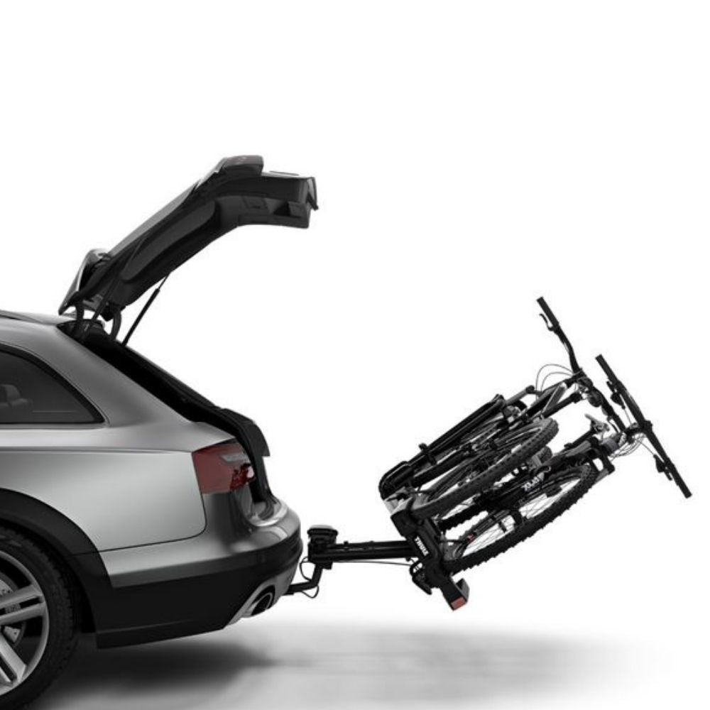Thule Easy Fold XT 2 piegato con 2 bici