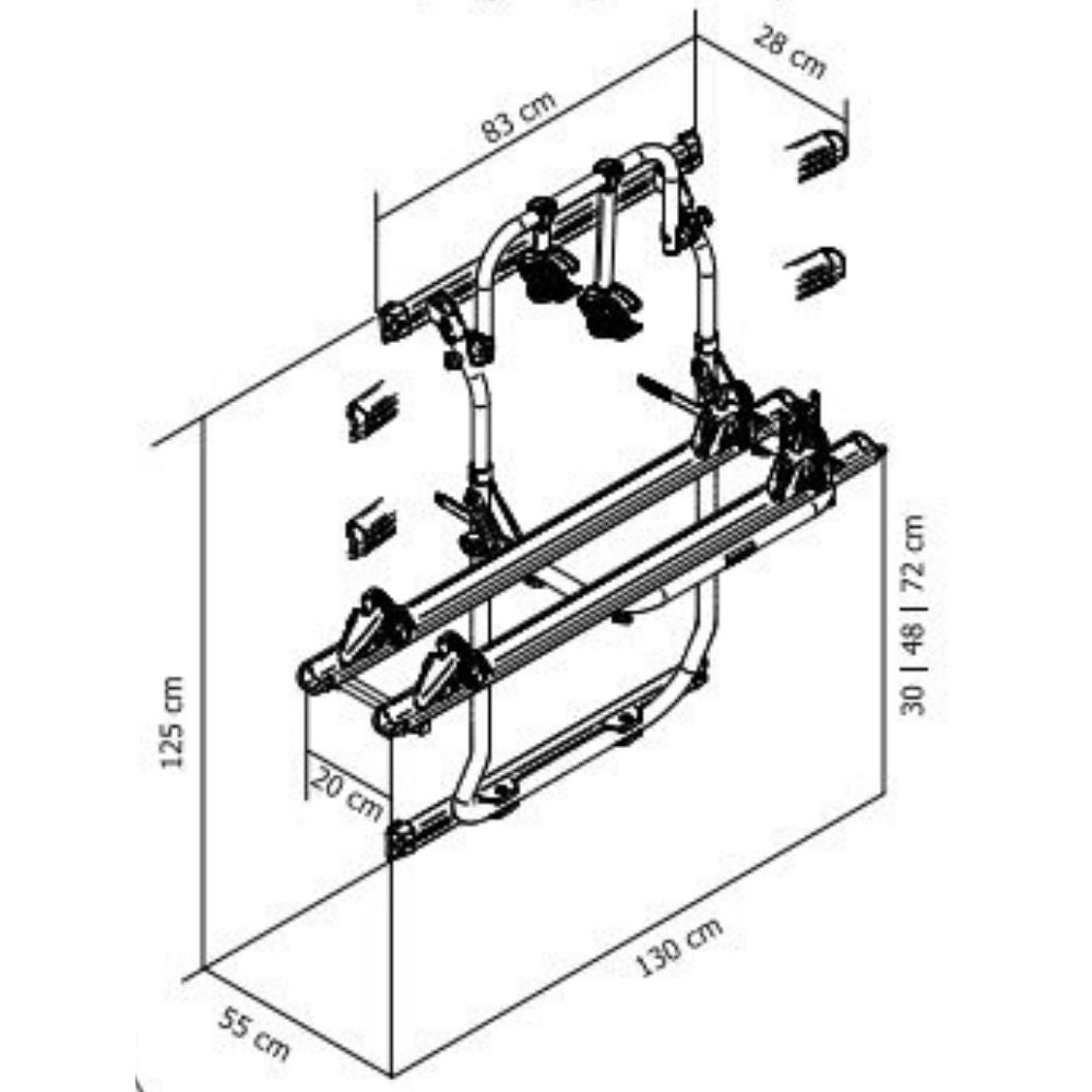 Thule Elite Van XT disegno tecnico misure